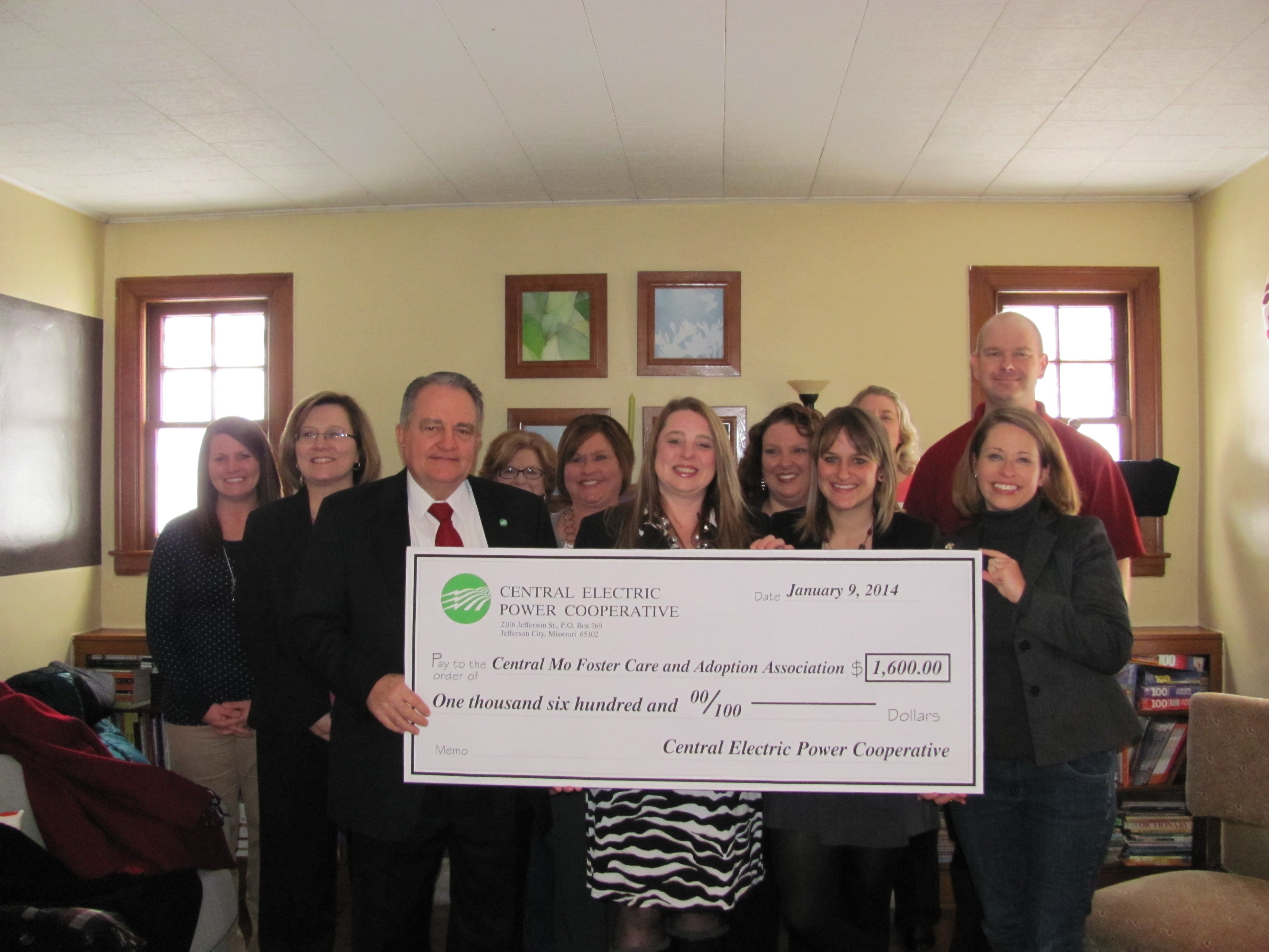 Foster Care Donation December 2013 presented january 2014.JPG